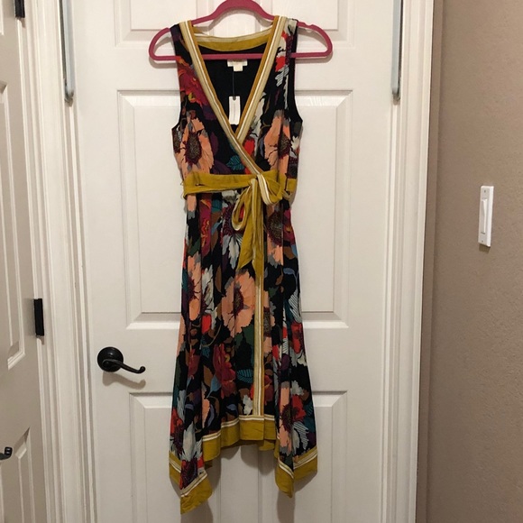 anthropologie botanica wrap dress